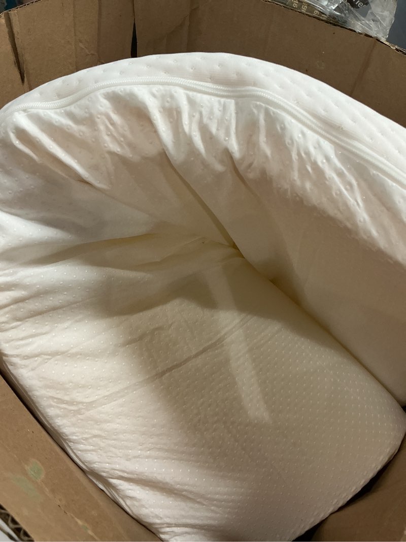 Condition photo showing Good Condition for mecc ecoh baby bassinet mattress, 100% breathable cover, water-resistant lining, rectangle 33"x20"x2" fit for baby delight/koolerthings/angelbliss/yadaqe/jimglo/bcol/babybond/mmbaby/mika micky white rectangle 33" x 20" x 2"