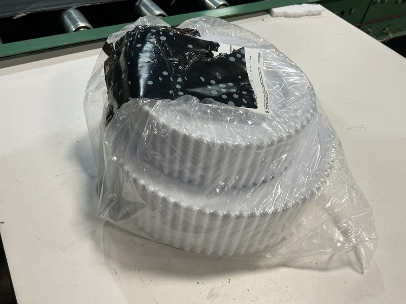 Condition photo showing New/Like New for 80pcs white plastic plates, heavy duty white party plates, 40 dinner and 40 dessert plate for baby shower, wedding, deaded disposable plate white 80pcs