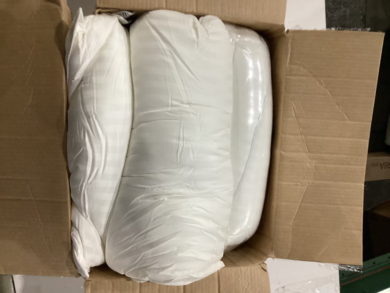 Condition photo showing Good Condition for beckham hotel collection bed pillows king size set of 2 | down alternative pillow for back, stomach or side sleepers king white