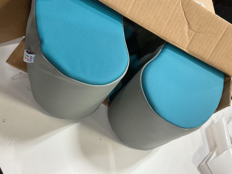 Condition photo showing New/Like New for Factory Direct Partners 10423-TLGY SoftScape Sit and Support Ring for Babies and Infants, Soft Cushioned Foam Floor Seat with Non-Slip Bottom for Nursey, Playroom, Daycare - Teal/Gray