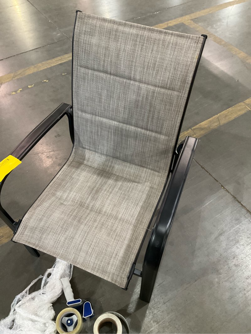 Condition photo showing As Is for style selections pelham bay stackable dining chair