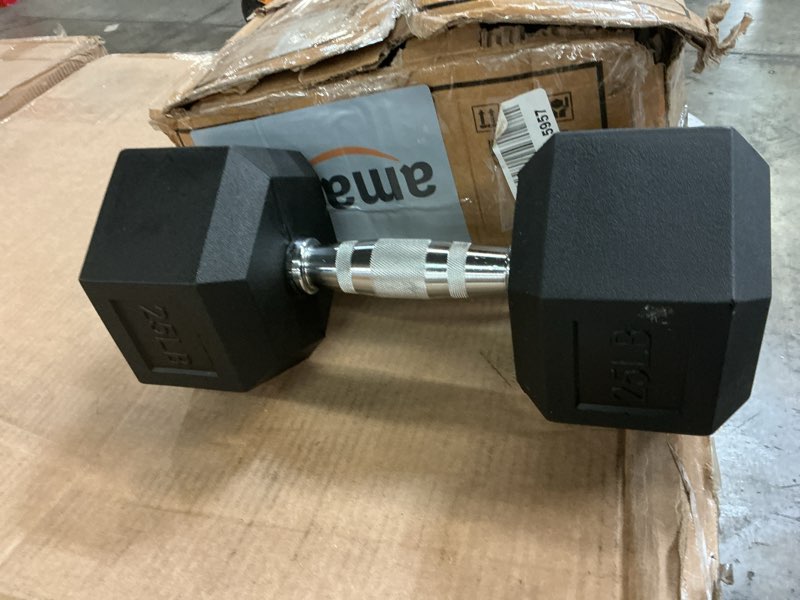 Condition photo showing Good Condition for Rubber Hex Dumbbell Hand Weight 25 Pounds