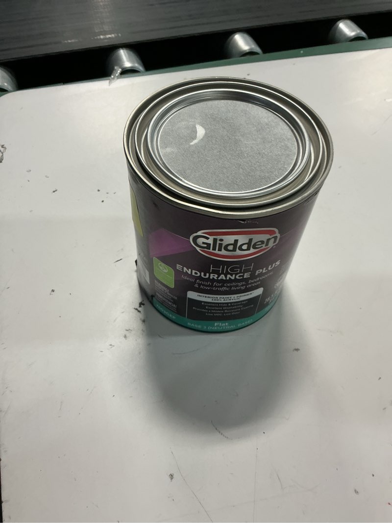 Condition photo showing As Is for glidden premium 1 qt. ppg1039-6 in the shadows eggshell interior latex paint