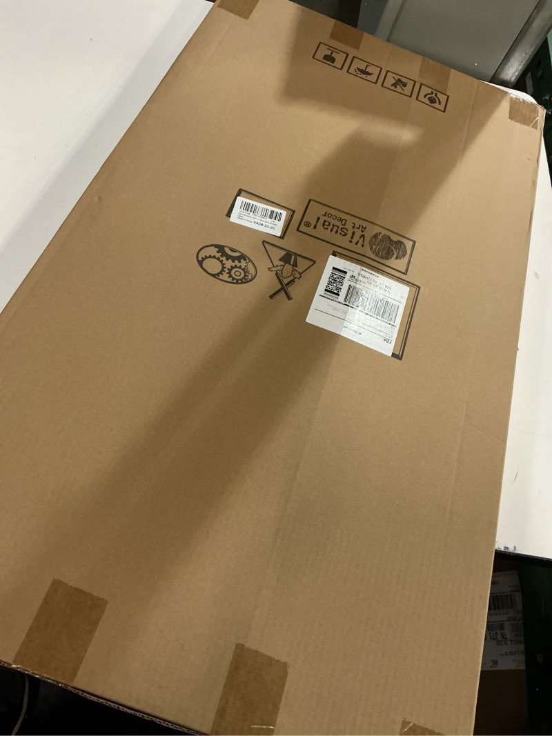 Condition photo showing New/Like New for Visual Art Decor Teal Full Moon Forest Wall Art Landscape Painting Turquoise Decor Picture Framed Artwork Living Room Bedroom Office Wall Decoration,20inx36in