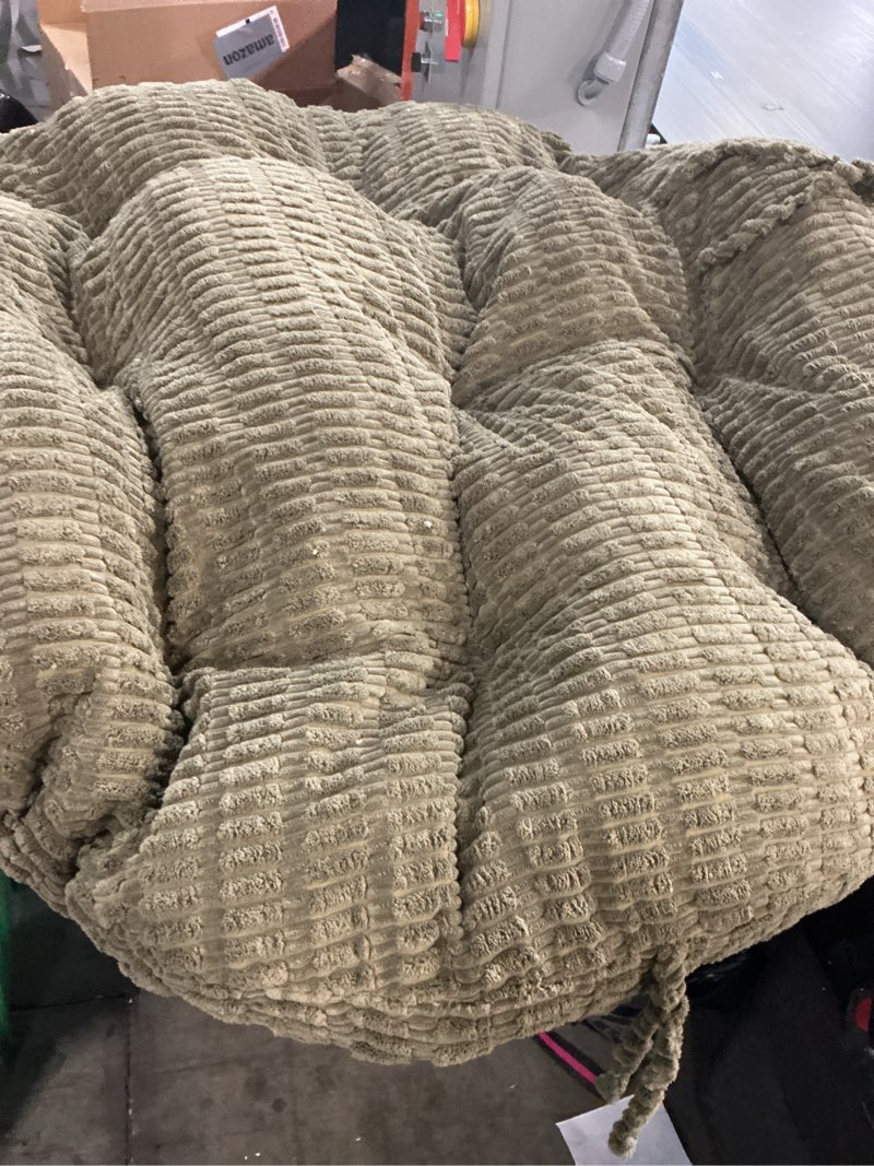 Condition photo showing Good Condition for idee-home Papasan Chair Cushion, Circle Papasan Cushion Soft Corduroy (Without Chair) Replacement In (color may vary)