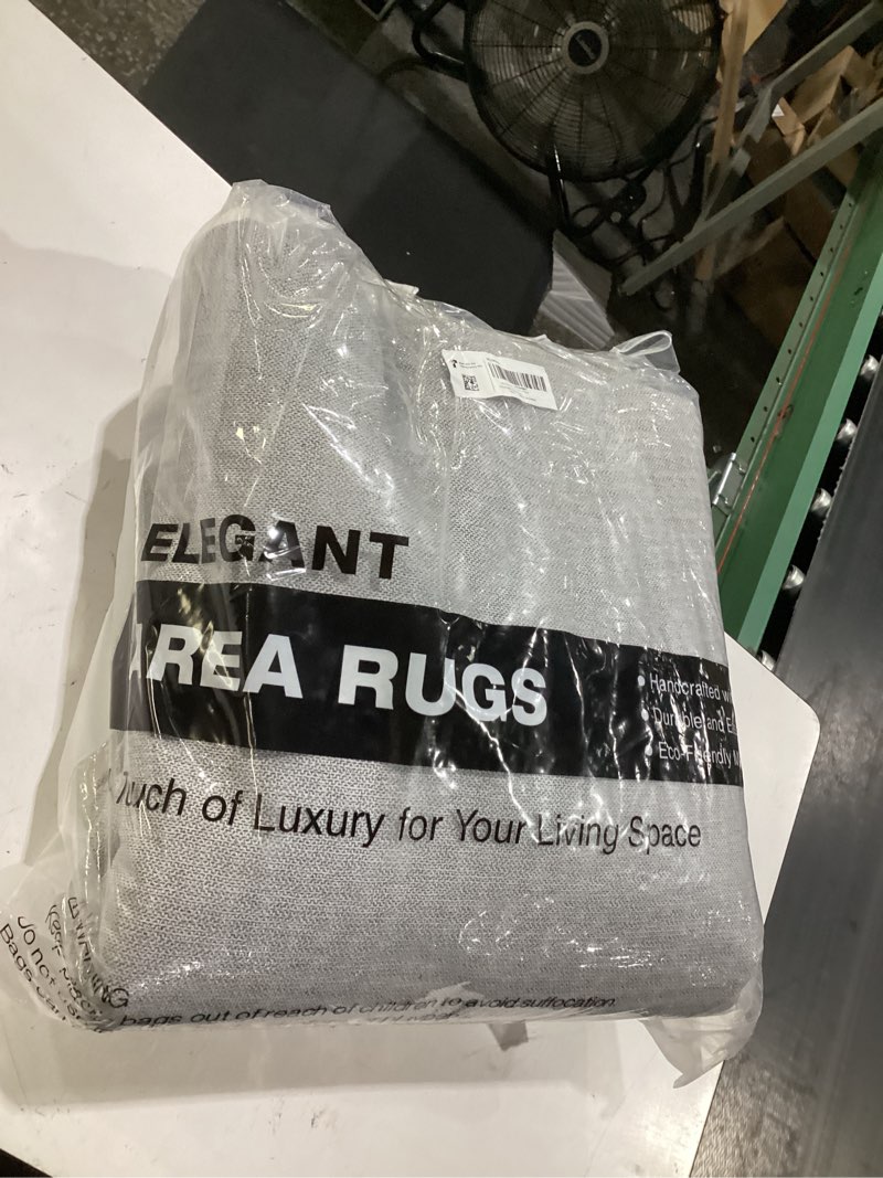 Condition photo showing Good Condition for living room area rugs 10x14: extra large area rug super soft distressed oriental rugs with non-slip backing - thin stain resistant indoor rug - 10x14 ivory 10' x 14' (rectangular) ivory