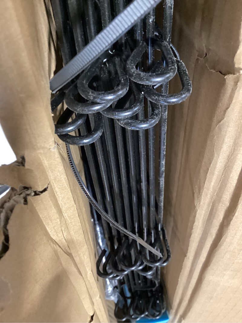 Condition photo showing Good Condition for Metal Garden Fence 28in (H) x 18.7ft (L), 8 Panels + 9 Stakes Dog Fence Border Fence Animal Barrier, No Dig Garden Fencing for Yard Flower Bed Lawn Patio Outdoor, CTW2829 Black 28?Hx18.7ft (8 panels)