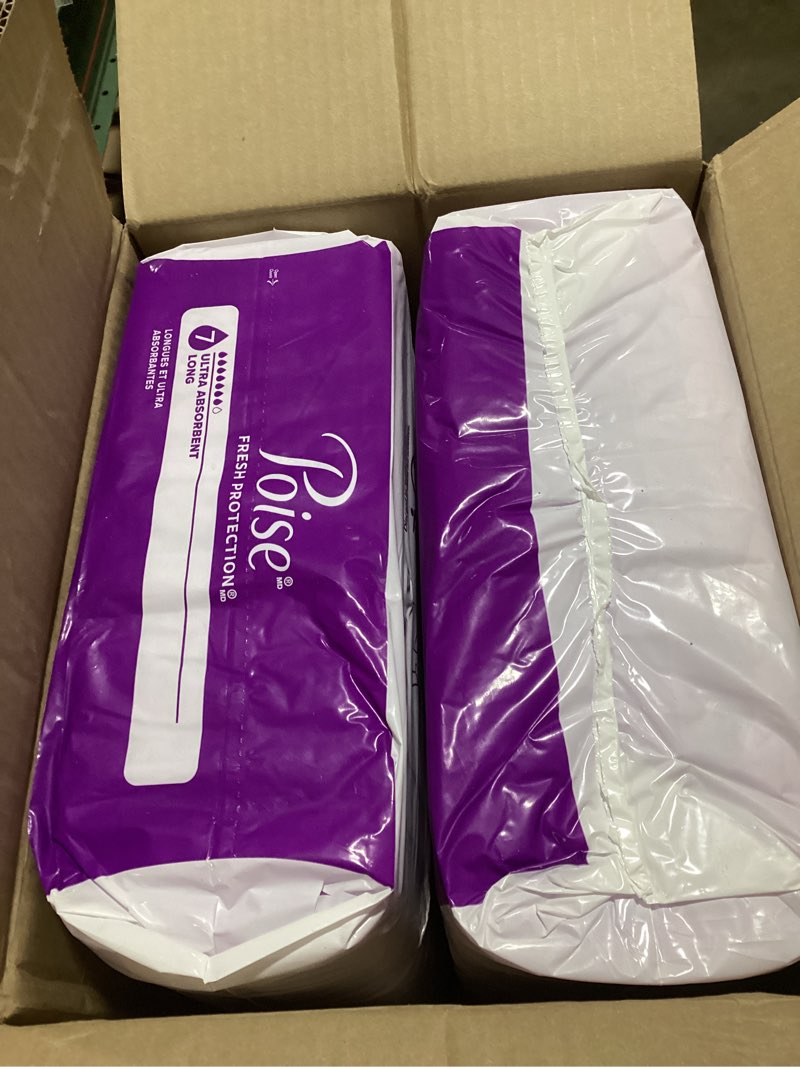 Condition photo showing New/Like New for Poise Incontinence & Postpartum Pads for Bladder Leaks, 7 Drop Ultra Absorbency, Long Length, 78 Count, Packaging May Vary Long 78
