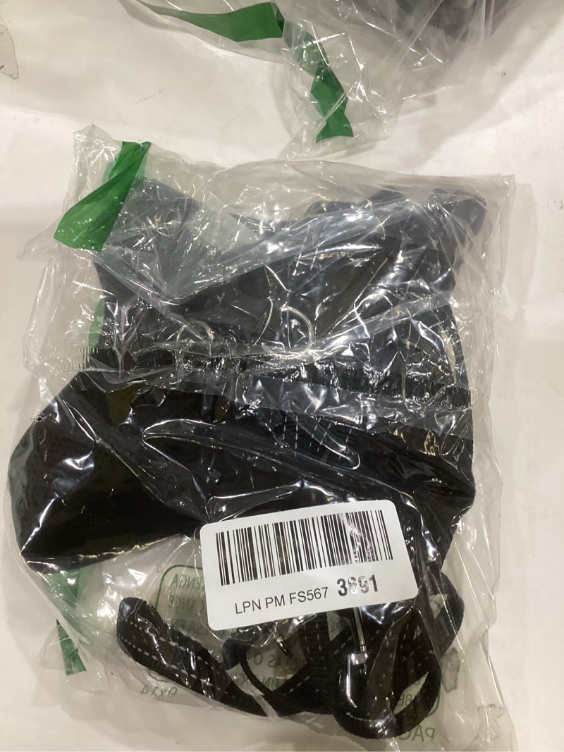 Condition photo showing New/Like New for Voyager Step-in Air All Weather Mesh Harness and Reflective Dog 5 ft Leash Combo with Neoprene Handle, for Small, Medium and Large Breed Puppies by Best Pet Supplies - Set (Black), S Harness Leash Set (Black) S (Chest: 14.5 - 16")