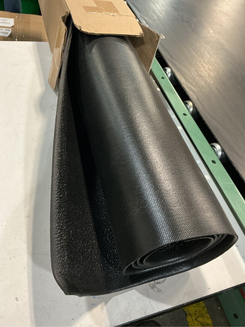 Condition photo showing As Is for (similar)isometric black 48 in. x 600 in. x 0.3 in. rubber gym/weight room flooring rolls (200 sq. ft. )