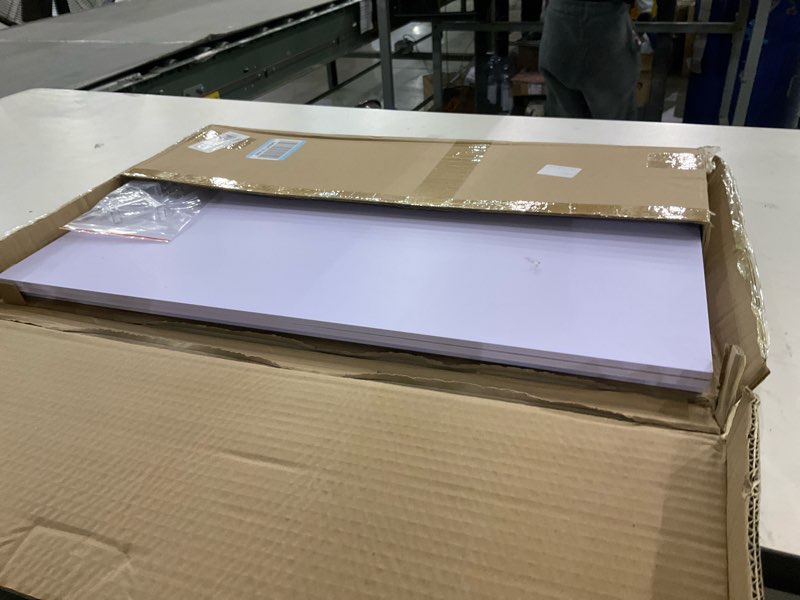 Condition photo showing As Is for Calmbee 4PCS 12 x 24 Inch Wire Rack Cover, Moisture-Resistant for Wire Shelf Cover, Removable Closet Shelf Liner, Universal Fit for Kitchen, Bathroom, Pantry Shelving 12"W x 24"L