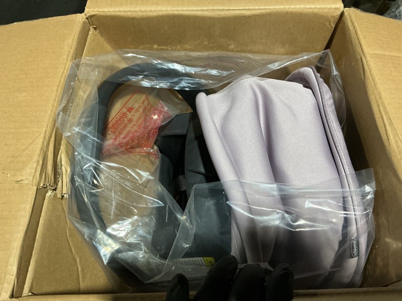 Condition photo showing New/Like New for Chicco KeyFit Max ClearTex Infant Car Seat and Base, Rear-Facing Seat for Infants 4-30 lbs., Infant Head and Body Support, Compatible with Chicco Strollers, Baby Travel Gear | Lupine/Purple Lupine/Purple KeyFit Max ClearTex