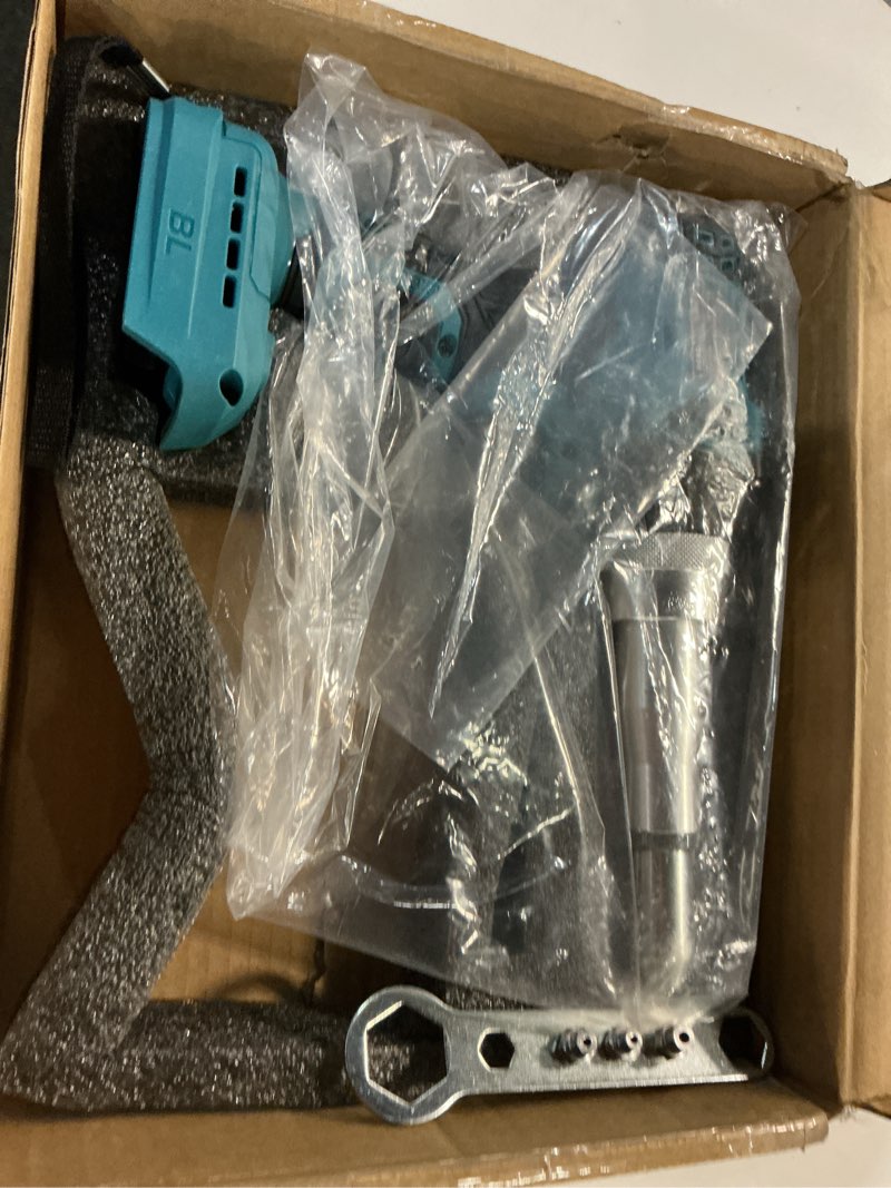 Condition photo showing Good Condition for cordless rivet gun tool compatible with makita 18v battery(no battery), electric automatic pop rivet gun, brushless blind riveter kit for 3/32", 1/8", 5/32", 3/16"