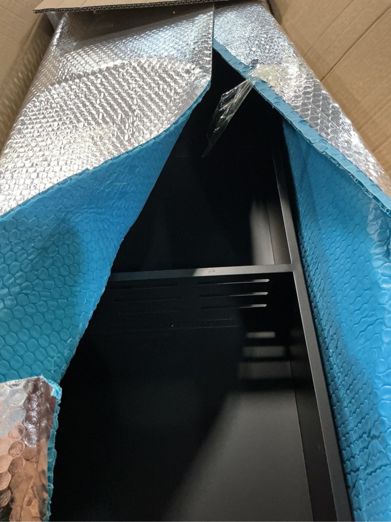 Condition photo showing Good Condition for 36x12 inch no tile needed shower niche - 304 stainless steel niche shower with 3- tier shelves recessed wall niches for bathroom storage,matte black black 3 36 x 12 x 4.13 inches
