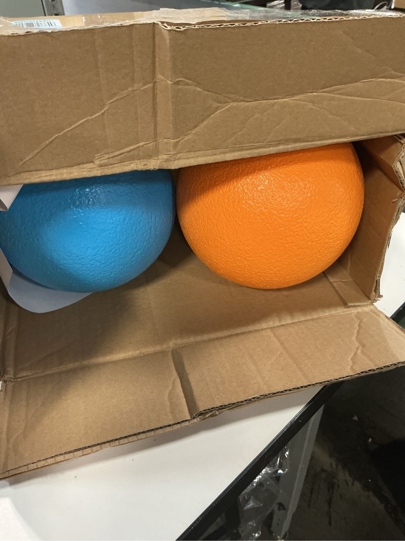 Condition photo showing As Is for Champion Sports Rhino Skin Dodgeball Set – 6 Soft Foam Dodgeballs with Tear-Resistant Coating, Grip Surface, Low Bounce, Mesh Bag, Indoor & Outdoor Playground or PE Class Ball Set – 6” or 7” 7" Set of 6