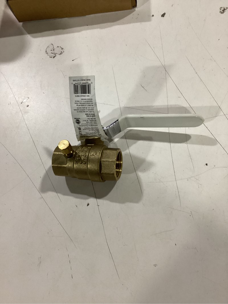 Condition photo showing As Is for RELIABILT Drain Vent 3/4-in FNPT Brass Ball Valve