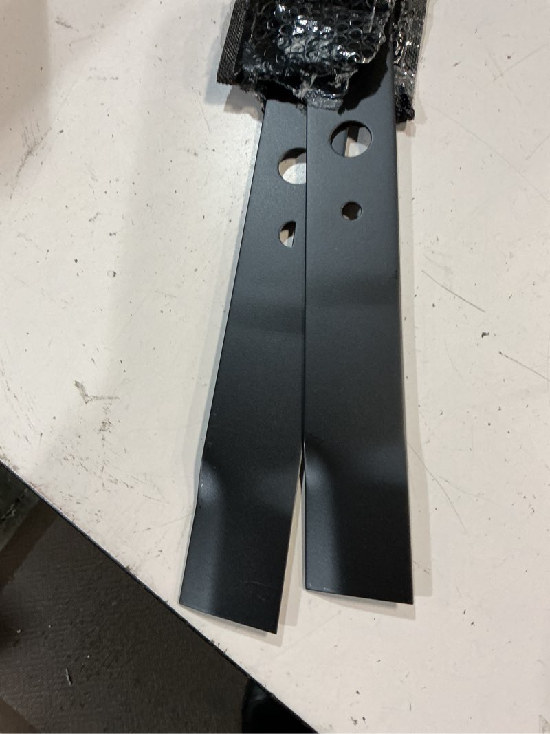 Condition photo showing Good Condition for 20 inch lawn mower replacement blade compatible with ryobi 40v brushless ry40180, ry40190, ry401110 model mowers, replaces ac04020, half?moon + round center hole ac04020-round+ round+half-circle hole