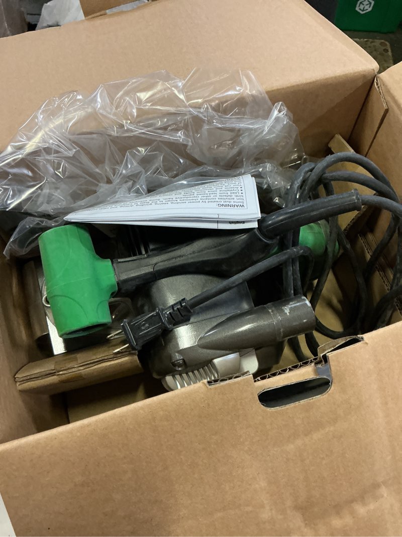 Condition photo showing As Is for metabo hpt 9-amp belt corded sander with dust management