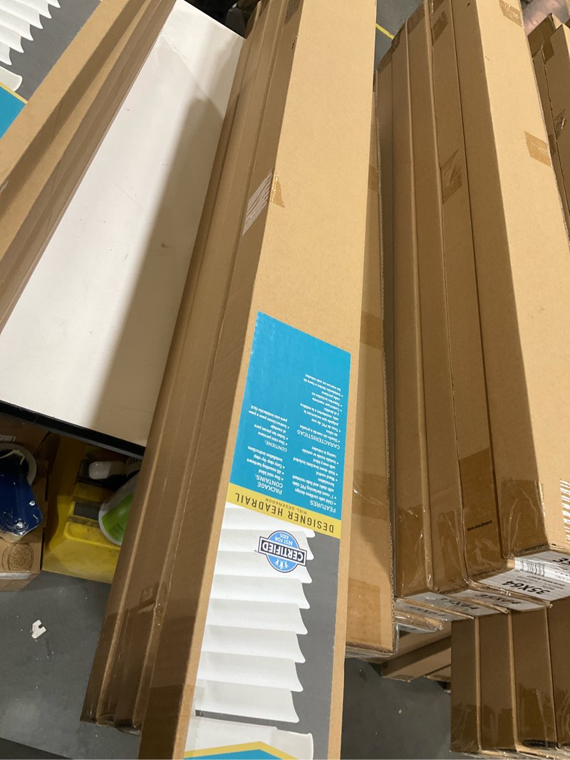 Condition photo showing New/Like New for LOTUS & WINDOWARE Cordless 1" Premium Vinyl Mini Blind, 39" Wide x 60" Long, White, Smooth, Room Darkening, Horizontal Blinds for Living Room, Bedroom, Interior Door Windows 39"W x 60"H White