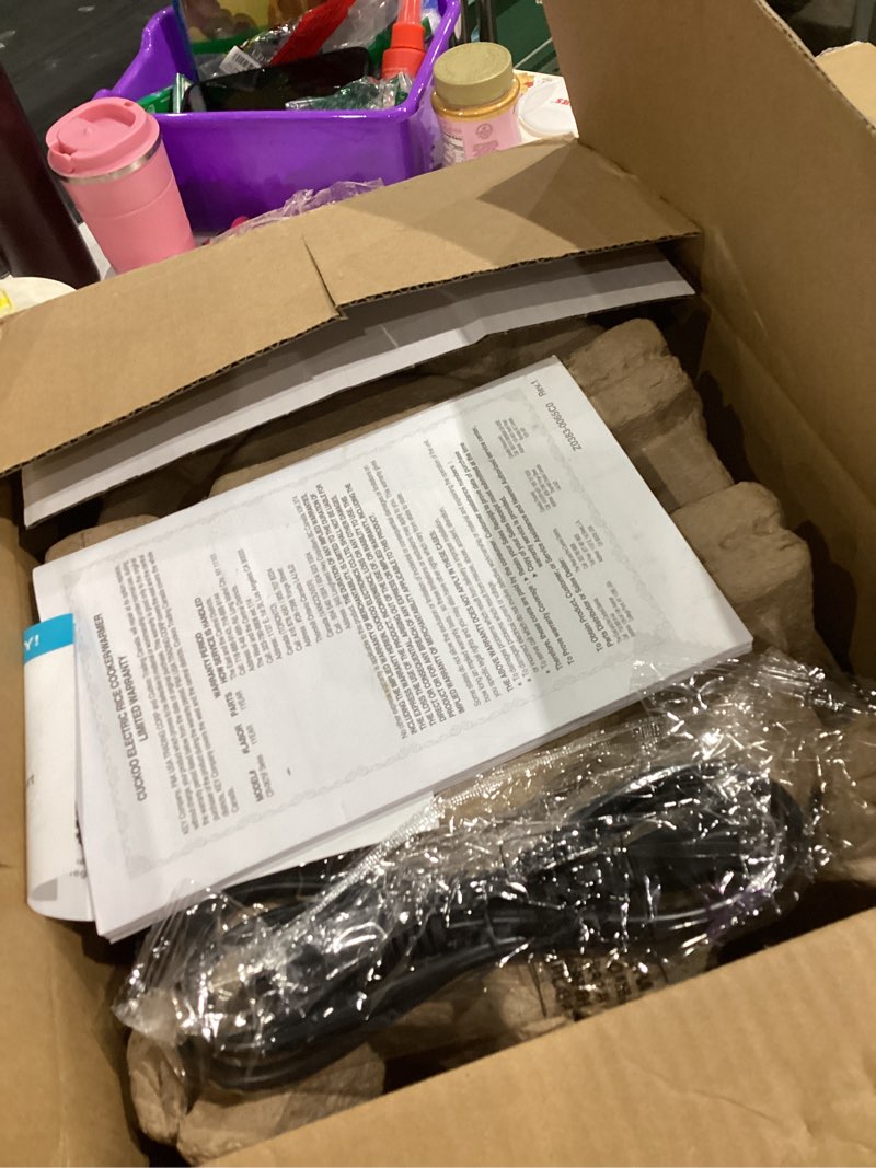 Condition photo showing Good Condition for CUCKOO Micom Rice Cooker 6-Cup Uncooked / 12-Cup Cooked with Nonstick Inner Pot, Versatile Rice Maker with 9 Menu Options, Fuzzy Logic Technology, Auto Clean, Quick Rice Mode, Gray (CR-0675FG) GRAY 6 CUP