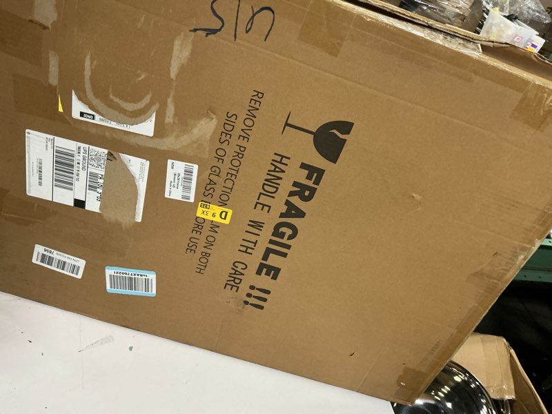 Condition photo showing New/Like New for 20x28 Poster Frame,Natural Soild Wood Picture Frames with Polished Plexiglass,Easy to Hang,Display Picture 20x28 without Mat or 16x24 with Mat for Wall Mounting Horizontally and Vertically (Brown) Brown 20x28 in