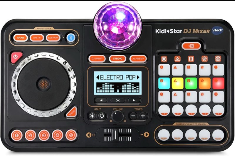 vtech kidi star dj mixer black