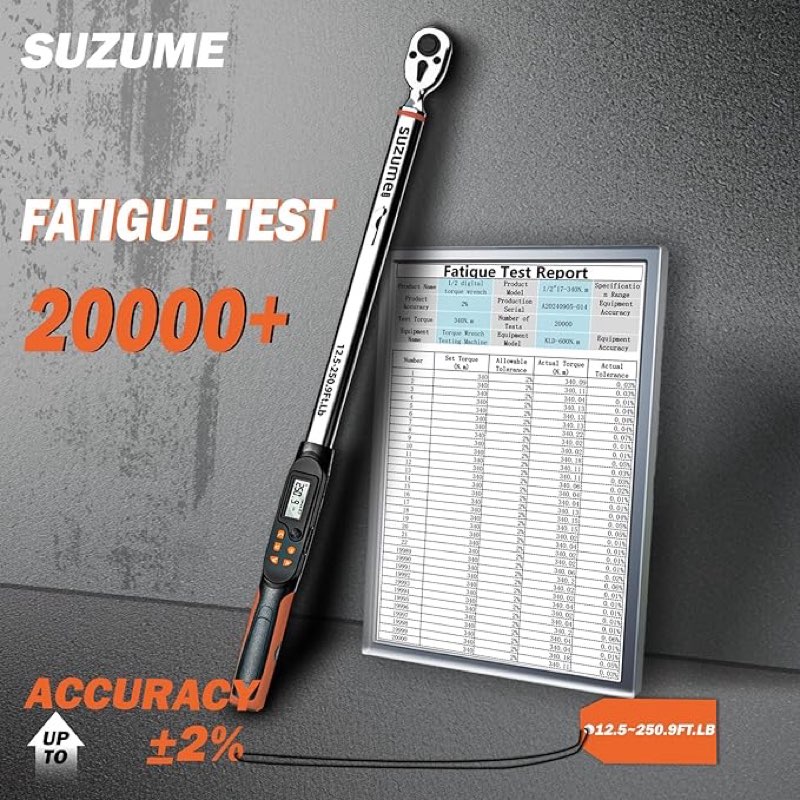 (Similar to stock photo) SUZUME 1/2 Digital Torque Wrench (12.5-250.9 Ft. Lb/ 17-340.2 N.m) & 1/4 Torque Wrench Digital (1.1-22.2 Ft.Lb/ 1.5-30 N.m)