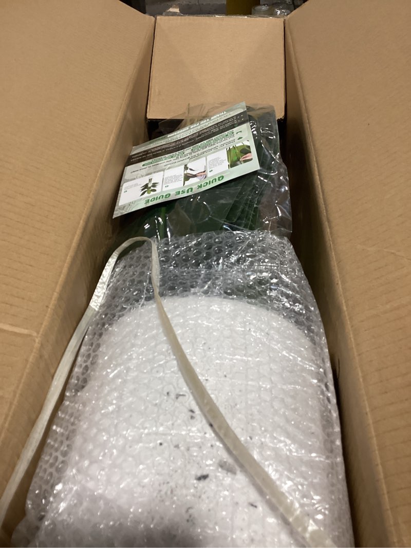 Condition photo showing Good Condition for Artificial Bird of Paradise Plant 4Ft Tall Fake Tropical Palm Tree Large Fake Plants with 9 Silk Banana Leaves Faux Plant Indoor Decor Trees with White Pot for Home Bedroom Living Room Office 1 4ft