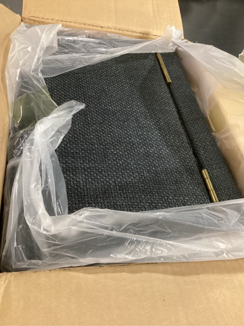 Condition photo showing Good Condition for 17.13" h dog stairs for small dogs, 2-in-1 pet steps & ottoman - foldable dog stairs for couch, non-slip wooden pet stairs for puppy senior injured dogs (black)