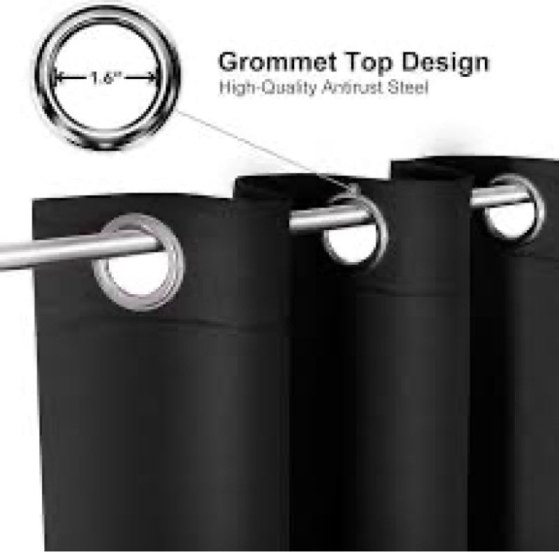 chrisdowa blackout curtains 70 inches wide for bedroom - 2 panels set extra wide grommet thermal ins