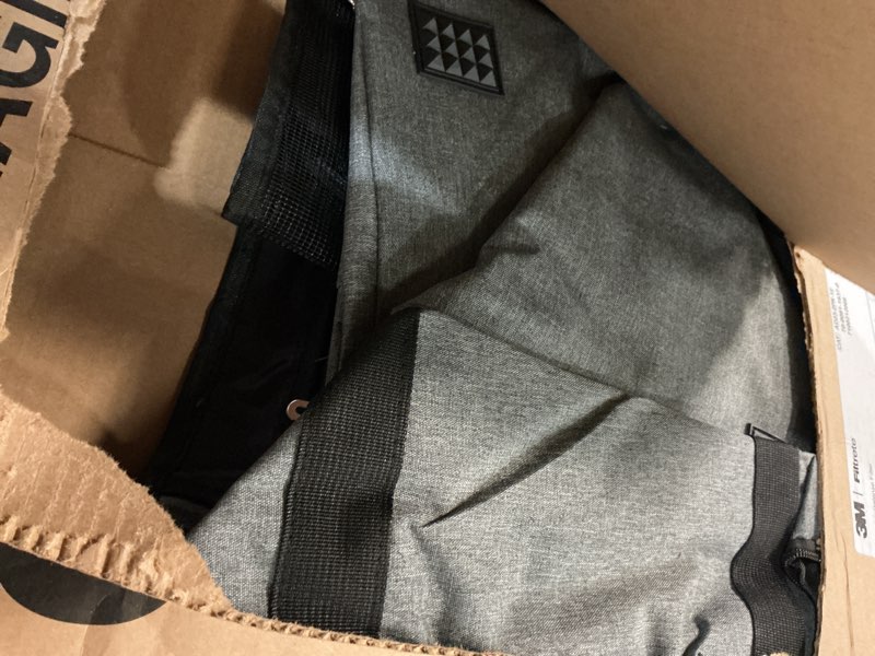Condition photo showing As Is for twdepart cat carrier backpack - multifunctional, firm & foldable with roll-up shade, breathable design includes collapsible bowl & cushion (grey)