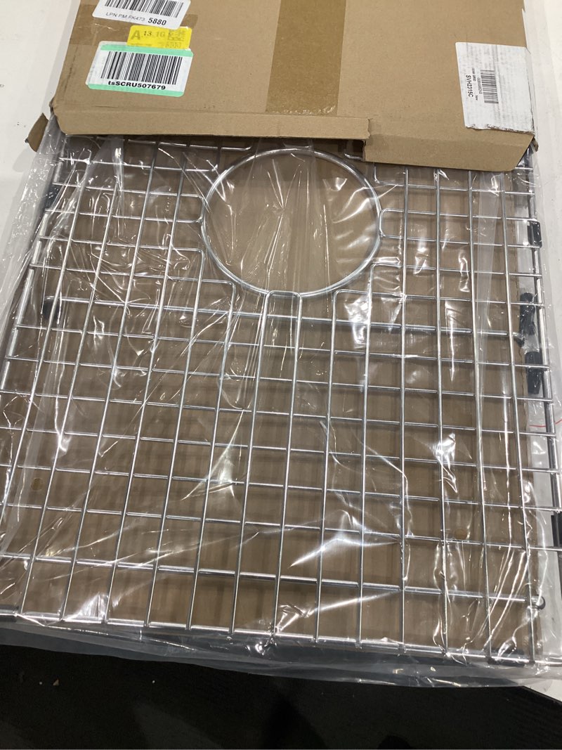 Condition photo showing Good Condition for serene valley sink bottom grid 23" x 14-1/2", centered drain with corner radius 3/8", sink protector svh2315c