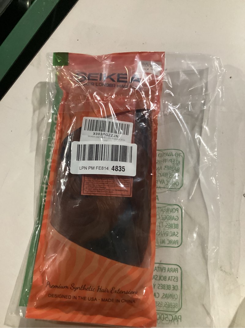 Condition photo showing Good Condition for SEIKEA Upgraded Long Braid Ponytail Extension with Elastic Tie Straight Sleek Wrap Around Braid Hair Extensions Ponytail Copper Red 34 Inch (After Braided 30 Inch)