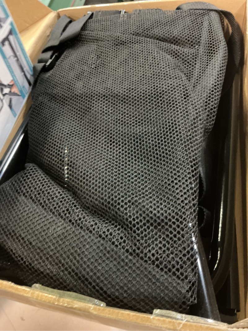 Condition photo showing As Is for Dog Car Barrier Escape-Proof, 56" Wide Divider for 2nd 3rd Row Seats & Cargo Area, Durable Back Seat Gate Trunk Barrier with See Through Net Mesh for Trucks, Large SUV & Full Sized Vehicles