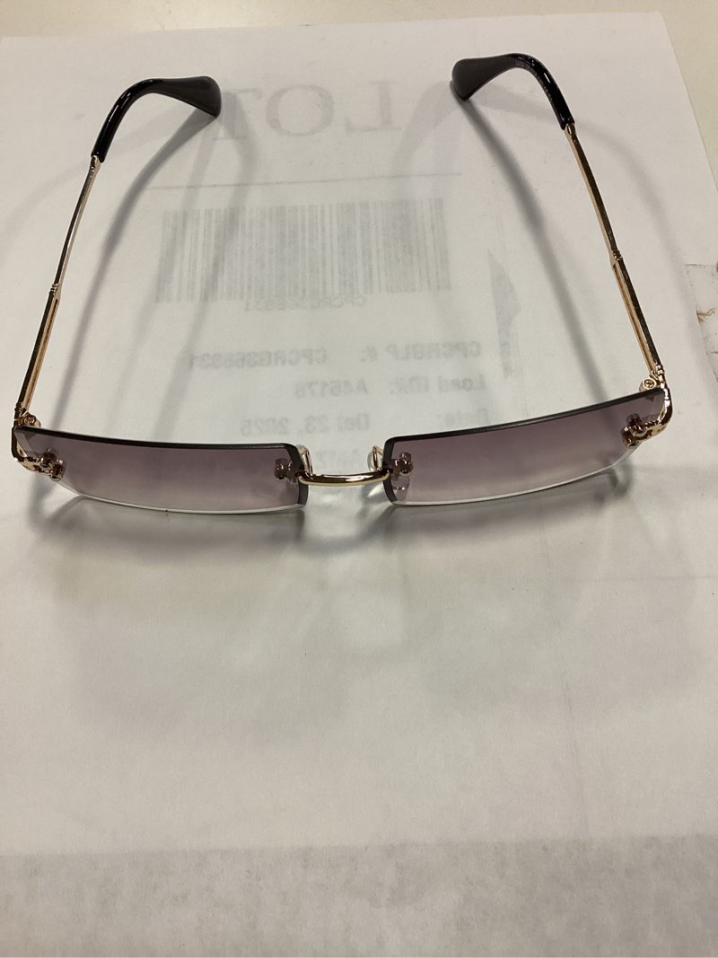 Mens Vintage Style Sunglasses UV400 Protection, Frameless Square