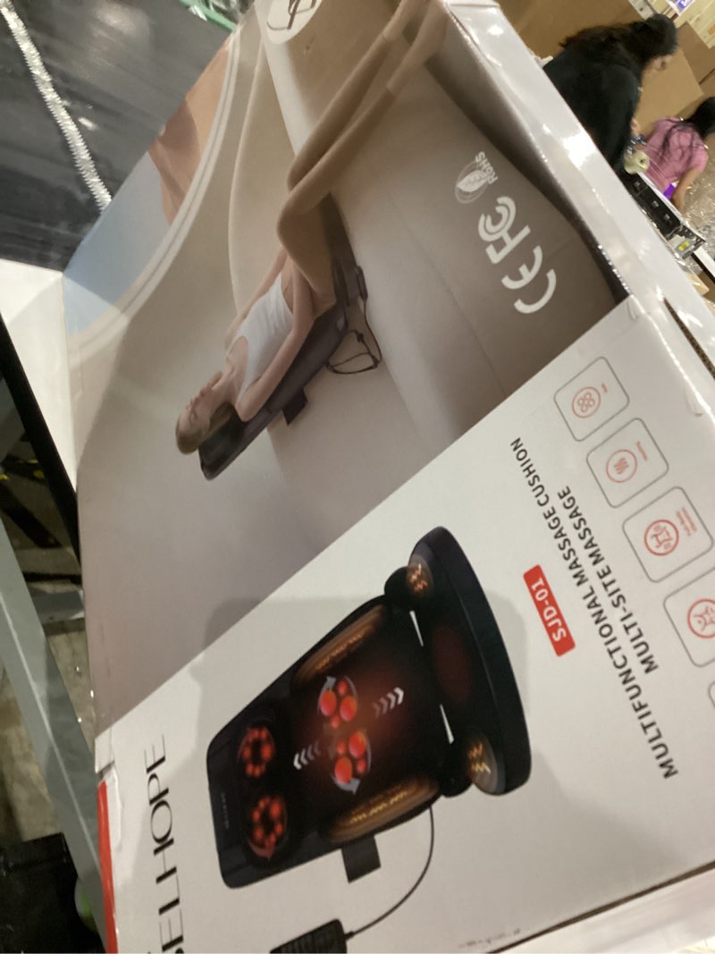 Condition photo showing Good Condition for belhope Shiatsu Neck and Back Massager with Heat, 4D Kneading Back Massager for Pain Relief Deep Tissue, Comfortable Back Massage for Chair, Massage Mat for Home, Valentines Day Gifts for Men Women