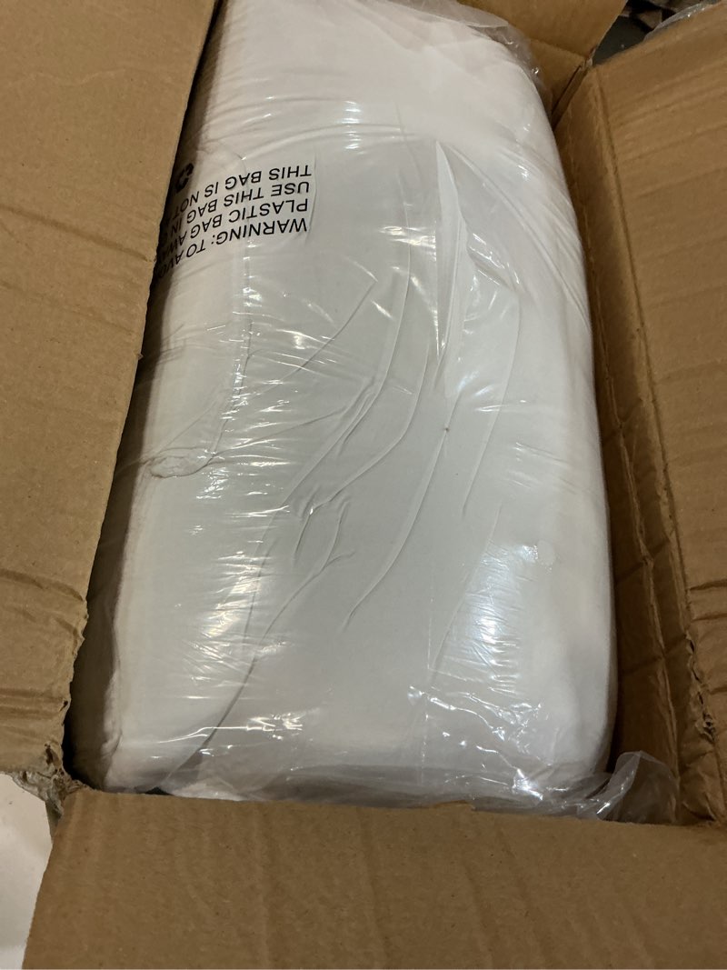 Condition photo showing Good Condition for serta down illusion soft hypoallergenic soft/medium bed pillows for side, stomach or back sleepers (2 pack), king, white white king soft/medium
