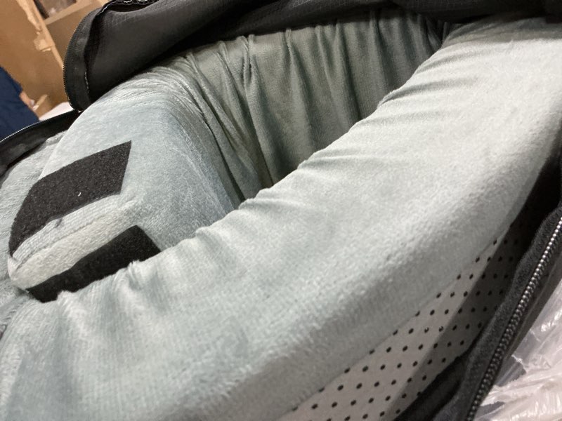 Condition photo showing As Is for kingchii certipur-us memory foam camping mattress, portable roll up travel car camping mattress sleeping pad & floor mattress, cot mattress guest bed for sleepover with waterproof cover & travel bag grey 63*26*3inch/kid