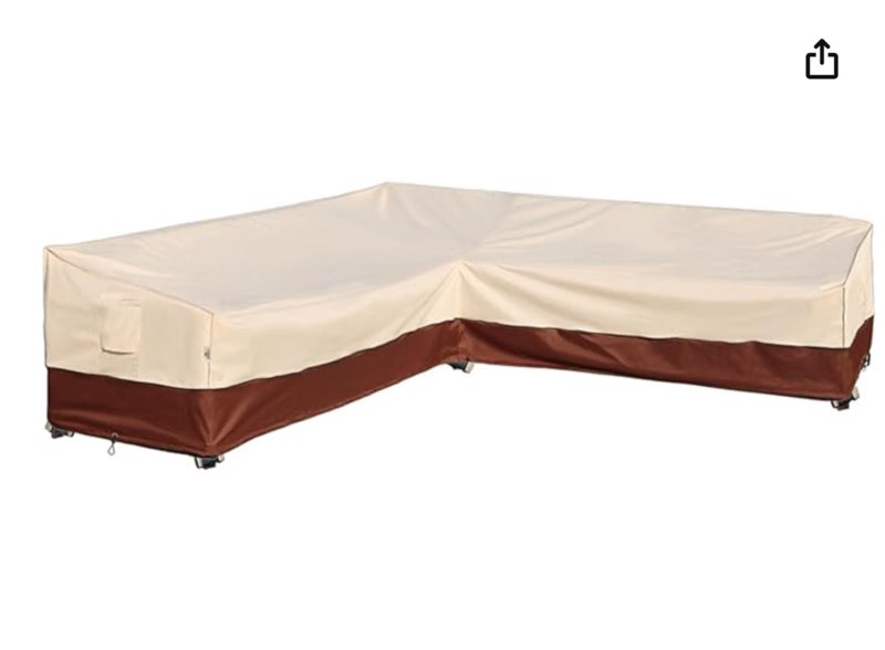 WESTBLUE Outdoor Sectional Cover Patio Furniture Sofa Covers Waterproof Rip-Stop Heavy Duty Outdoor Couch Cover. (Similar stock photo, Unknown size)