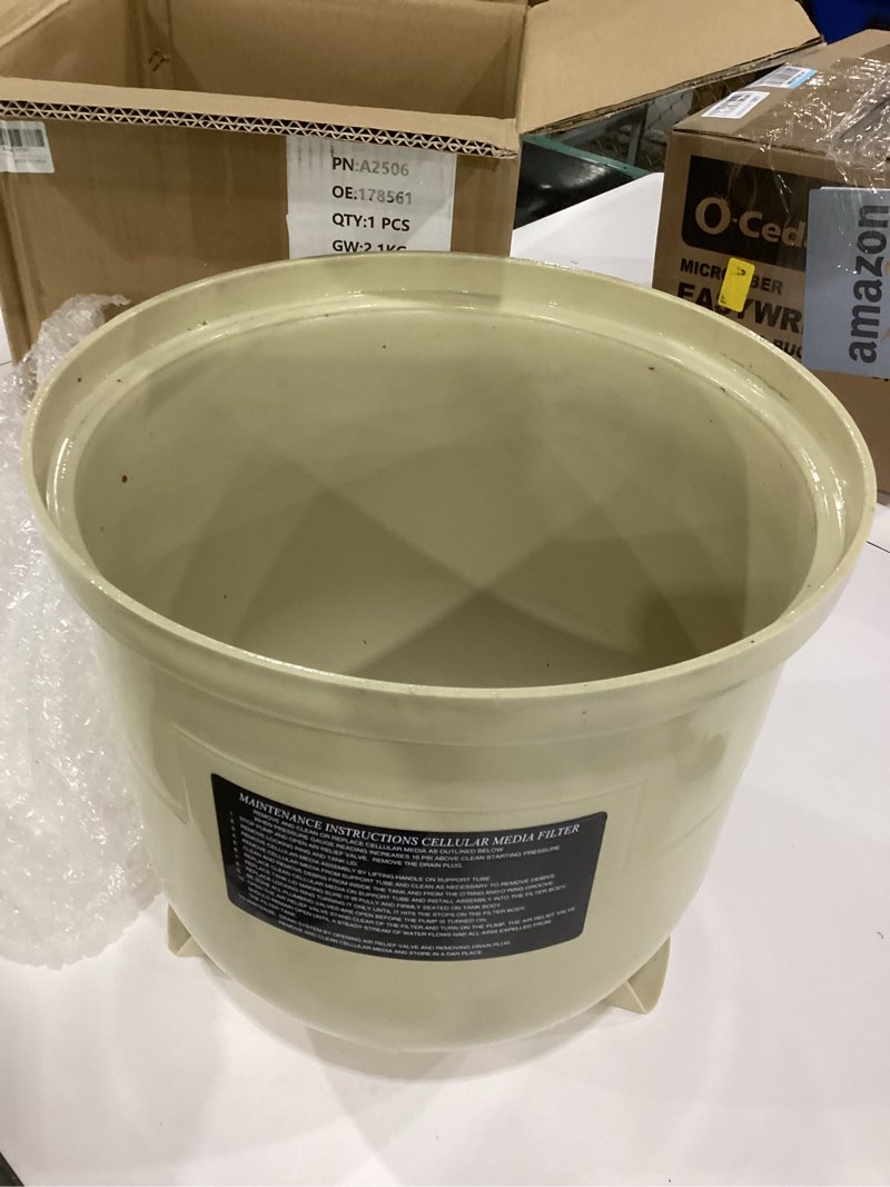 Condition photo showing As Is for atracypart pool filter lid replacement for pentair clean & clear cc150 cc75 cc200 predator – fits cartridge & d.e. models – replaces 178561 160317 160318 178555 – 12" almond housing cover