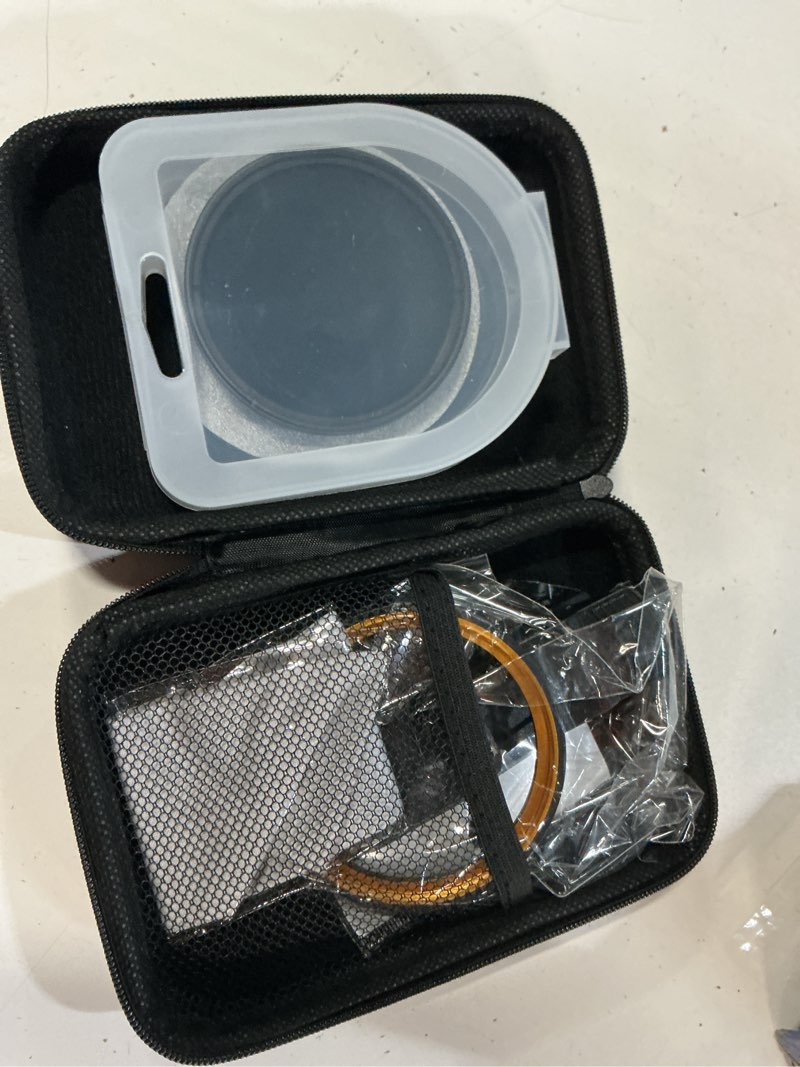 Condition photo showing Good Condition for 67mm variable nd2-400 filter for phone/dslr, hd adjustable neutral density filter with universal clip,adapter ring, lens attachment for iphone 16 15 14 13 12 samsung pixel and other smartphones/camera 67mm-nd2-400