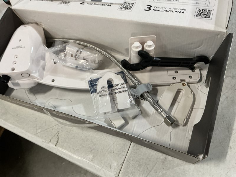 Condition photo showing As Is for luxe bidet neo 185 plus - dual nozzle, non-electric bidet attachment for toilet seat, patented slide-in install, 360° self-clean, ez-lift to clean, feminine & rear wash (chrome)