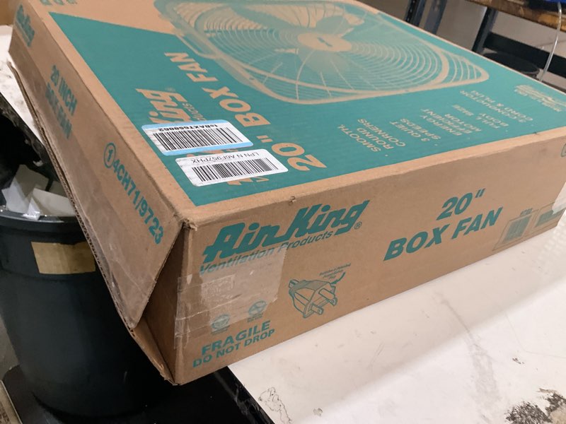 Condition photo showing Good Condition for air king 9723 20-inch 3-speed box fan , white air king box fan