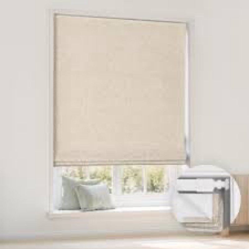LazBlinds No Drill Roman Shades for Windows, Cordless Blackout Window Shades with UV Protection, Pol