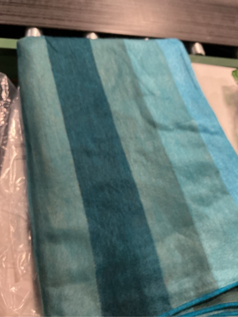Condition photo showing Good Condition for Handmade Ecuadorean Alpaca Wool Blankets/Throws (Light Blue Stripe)