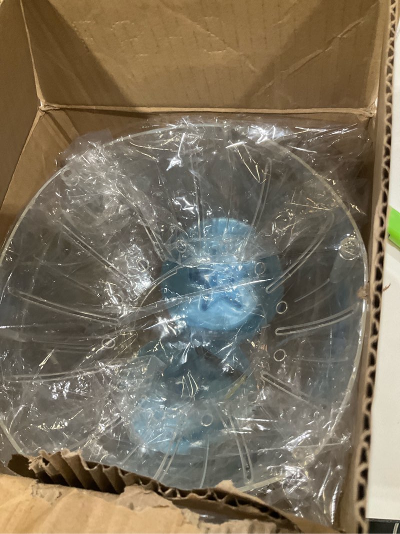 Condition photo showing New/Like New for Hamster Exercise Ball 7.9 Inch–Crystal Clear Hamster Running Ball with Twist-Lock Lid, Large Safe Ventilation Toys, Accessories for Syrian/Dwarf Hamsters and Other Small/Medium Hamsters, Blue