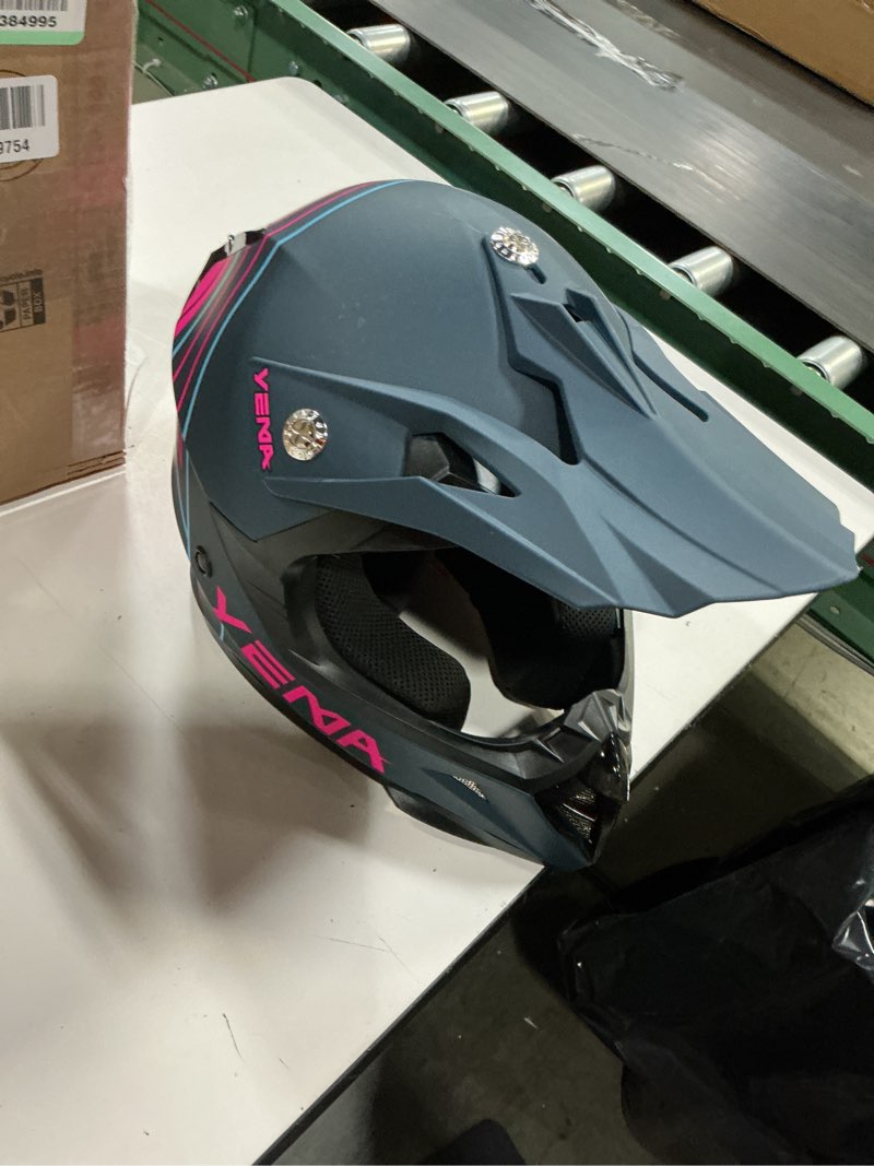 Condition photo showing Good Condition for moto cross enduro helmet vemar vh taku blade black blue opaque
