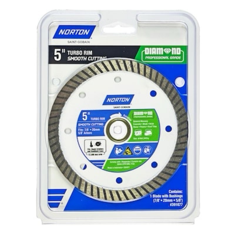 Norton Diamond Professional Grade 5-in Wet/Dry Turbo Rim Diamond Saw Blade