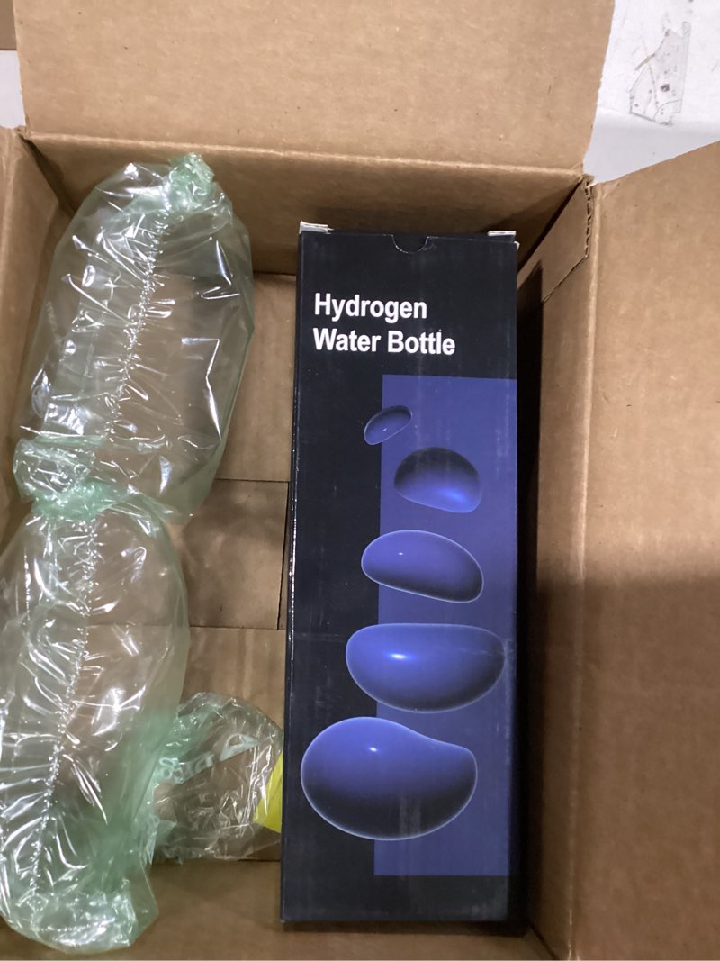 Condition photo showing New/Like New for Hydrogen Water Bottle Generator - 2026 Hydrogen Water Machine - 6000 PPB SPE/PEM Tech Glass Hydrohealth Water Bottle for Kidney Health Hydrogen Bottle Gift for Family & Friends (Button/Sliver) Silver