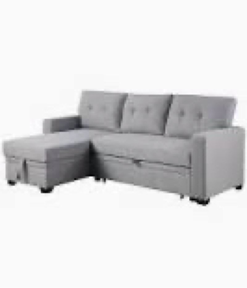 a reversible sleeper sectional sofa by Devion Furniture incomplete
